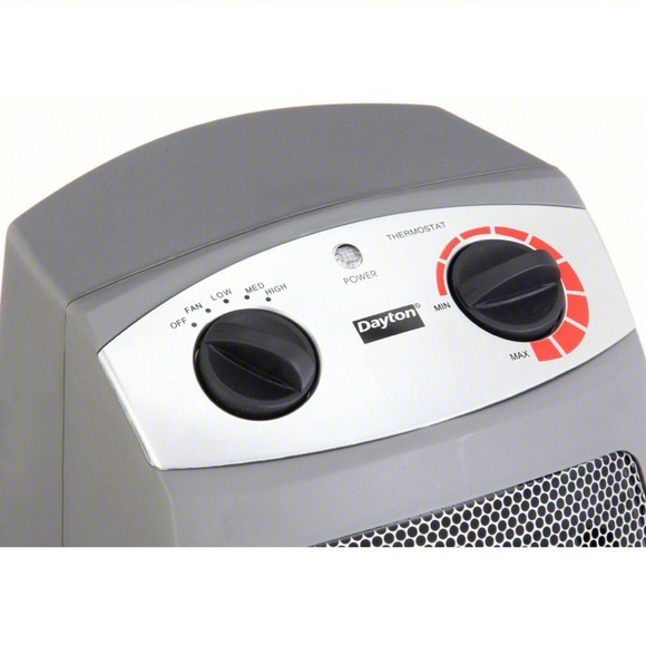 DAYTON ELECTRIC CERAMIC SPACE HEATER 1VNW9A FAN FORCED 1500W 120V 60Hz - Picture 3 of 4